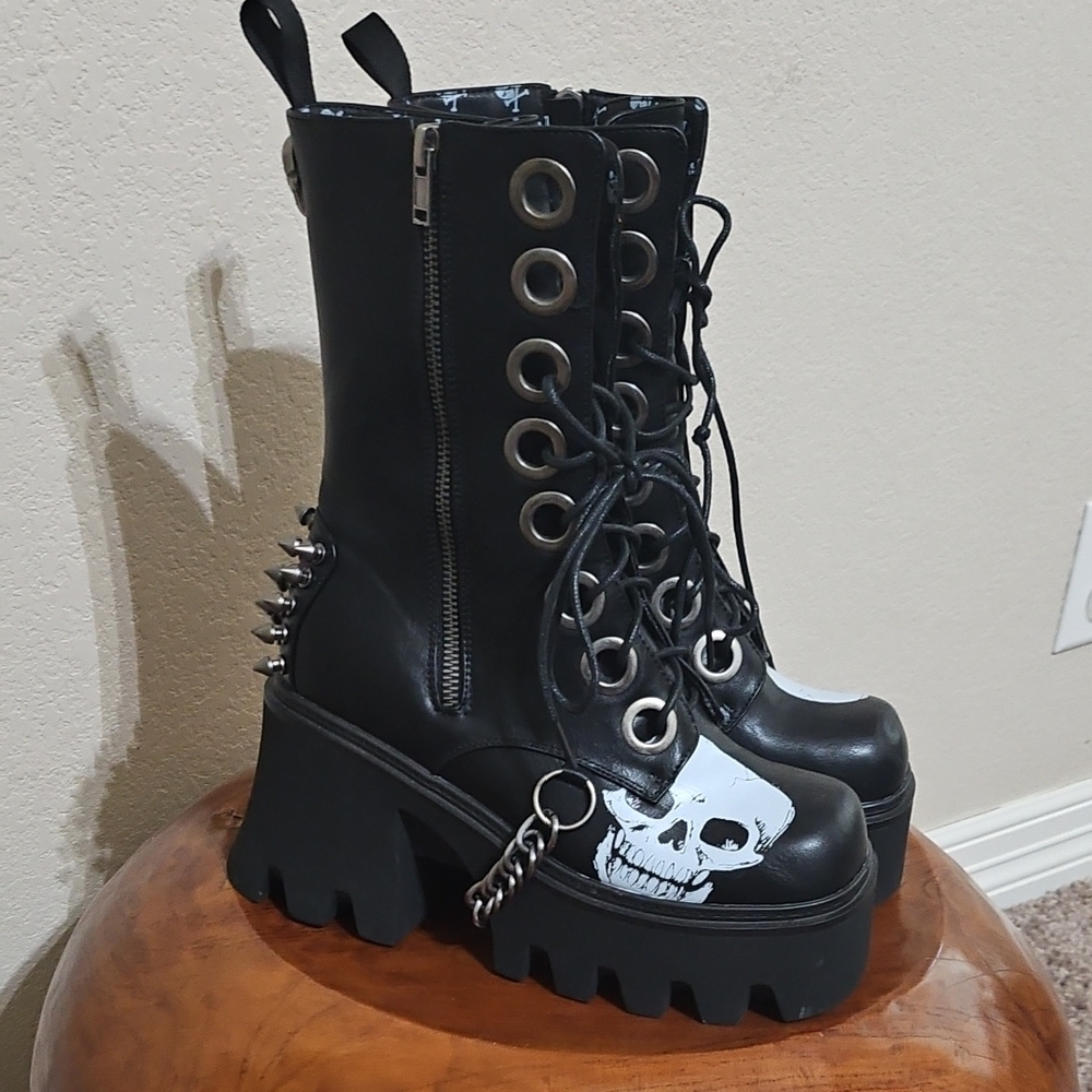 Lamoda No Time Platform Boots Sz 7
